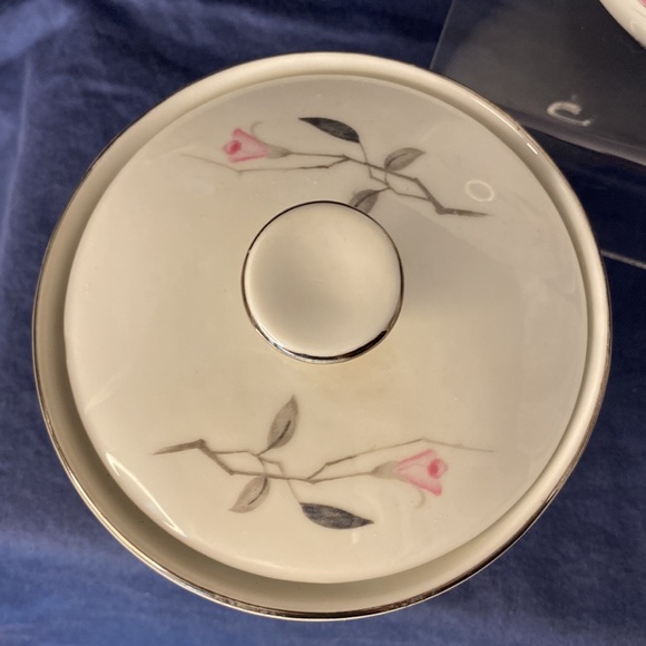 Vintage Cherry Blossom Fine 1067 ~ Cream & Sugar Bowl w/ Lid. ~ Japan - Picture 3 of 12